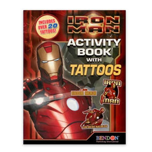 Marvel Iron Man Activity Book with Tatoos, NEW